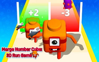 Merge Number Cube: 3D Run & Merge Game