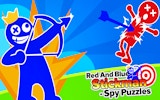 Red And Blue Stickman Spy Puzzles: Archery Adventure