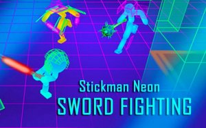 Stickman Neon Warriors: Cyber Sword Fighting Game Online