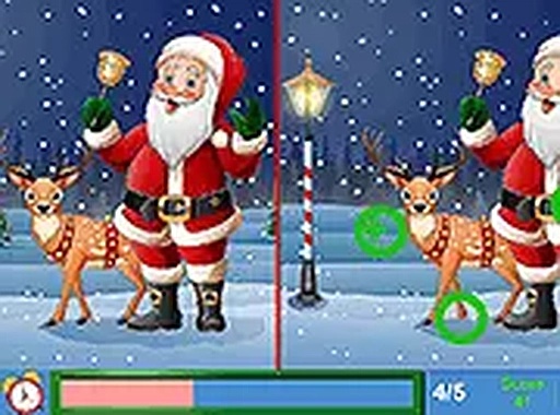 Spot the Differences: Christmas Santa Puzzle Game