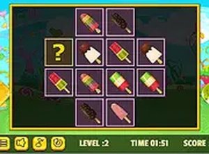 Icecream Cards Match Online Puzzle Game