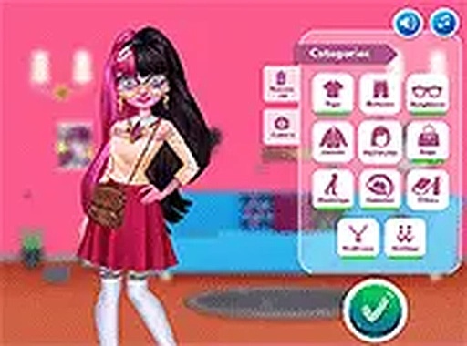 Monster Girls Back to School Dress Up Game